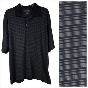 Cypress Club Men's XXL Performance Golf Polo Shirt Active Wicking Charcoal Gray
